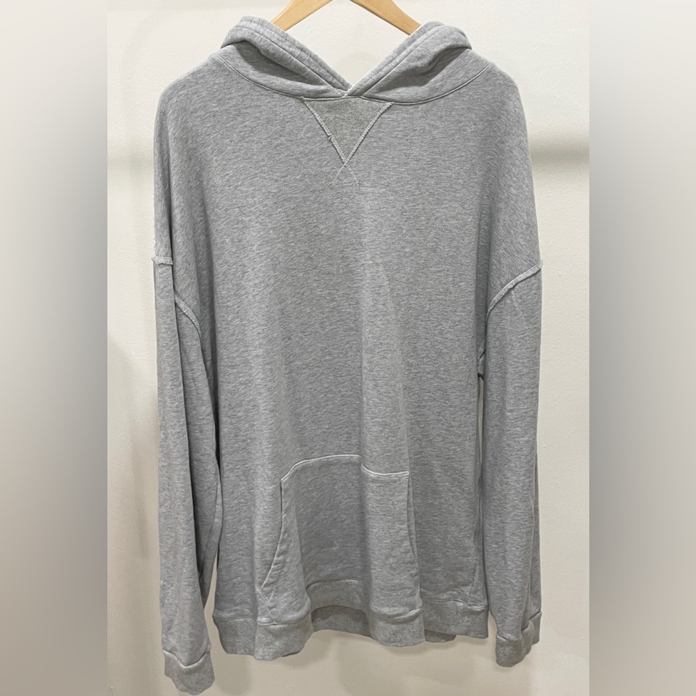 Mens Hoodie Sweatshirt Gray Pullover Casual Cotton Hooded NEW